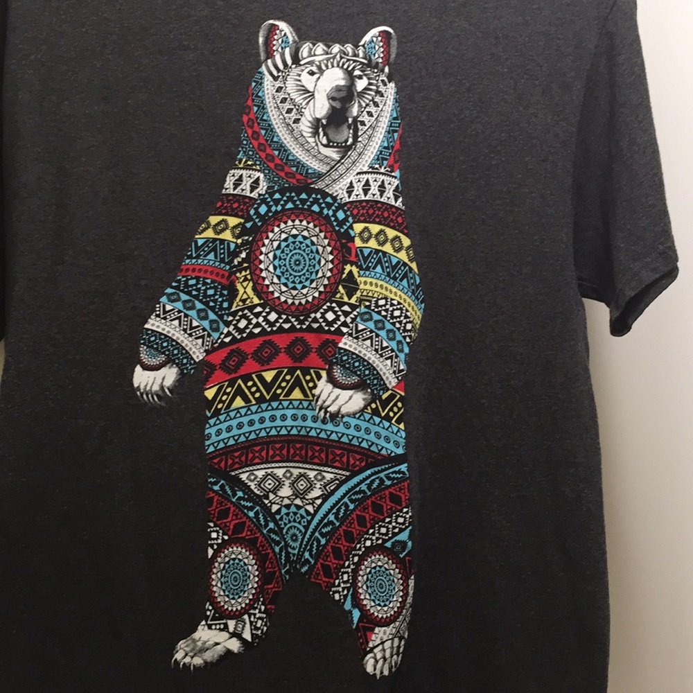2Monkeys | Gray T-Shirt with Multicolored Bear